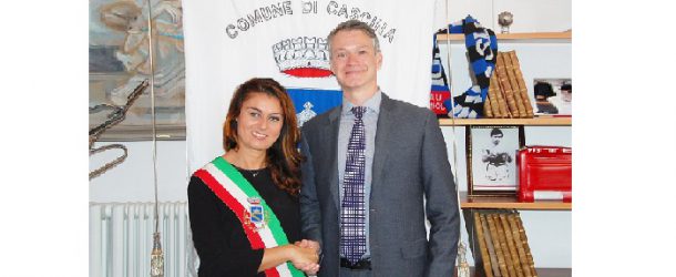 Incontro in municipio a Cascina tra il sindaco Ceccardi e il console americano di Firenze Wohlauer