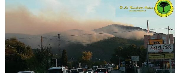 Aggiornamento sulla situazione dell’incendio sul monte Serra