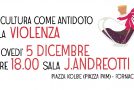 Violenza di genere, la cultura come antidoto – Martedì 5 dicembre l’incontro per famiglie e associazioni in sala James Andreotti